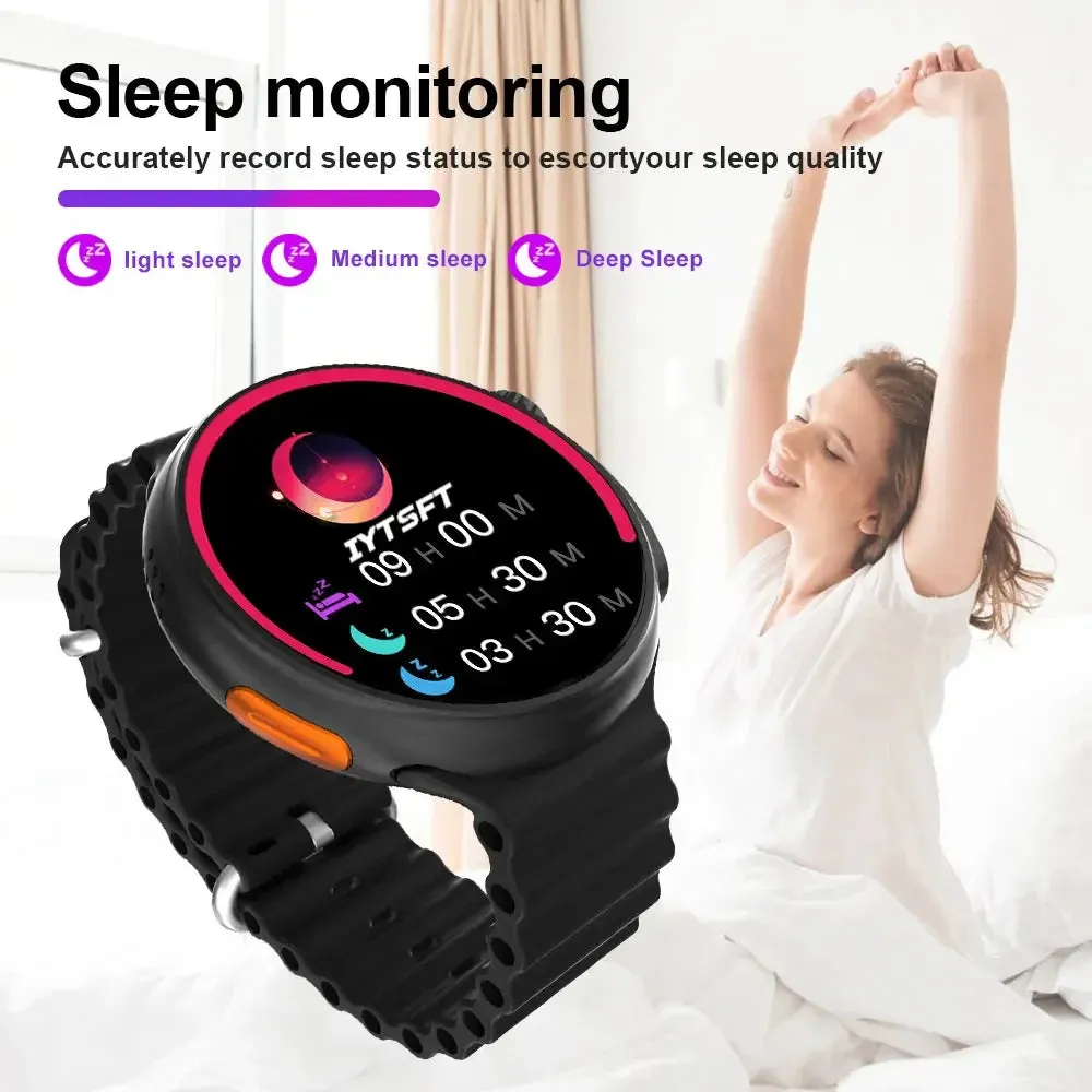 LAXASFIT Round Smartwatch Ultra 9 Bluetooth Phone Smartwatch Wireless Charger Sports Smart Bracelet Men Women Z78ultra