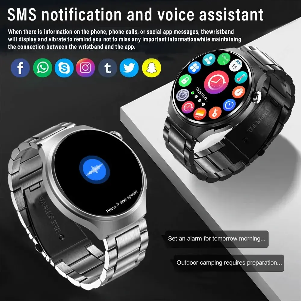 LAXASFIT Smart Watch 2024 Bluetooth Calling Heart Rate Monitor 1.52 inch HD Screen Sport Men's Watch for Android IOS GT4 PRO