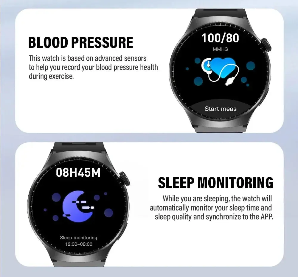 LAXASFIT Smart Watch 2024 Bluetooth Calling Heart Rate Monitor 1.52 inch HD Screen Sport Men's Watch for Android IOS GT4 PRO