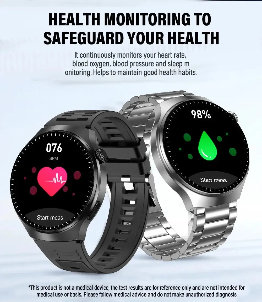 LAXASFIT Smart Watch 2024 Bluetooth Calling Heart Rate Monitor 1.52 inch HD Screen Sport Men's Watch for Android IOS GT4 PRO