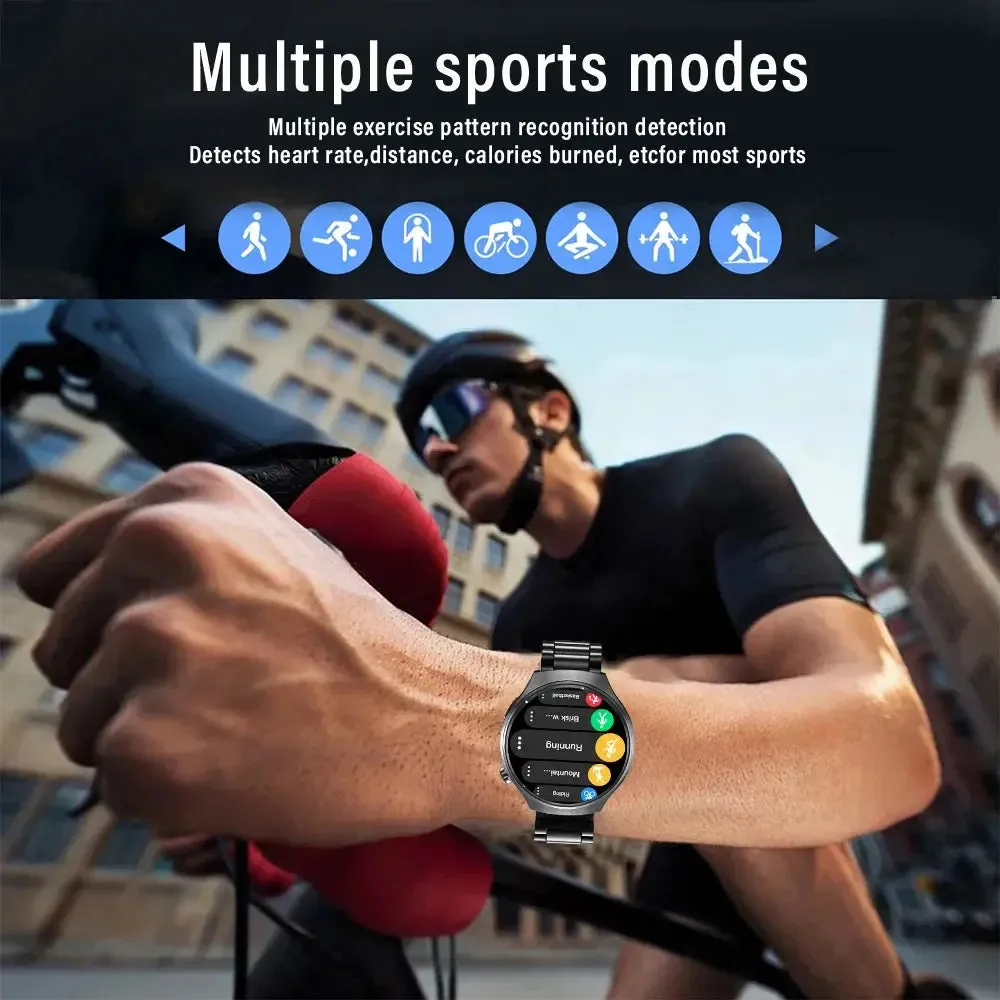 LAXASFIT Smart Watch 2024 Bluetooth Calling Heart Rate Monitor 1.52 inch HD Screen Sport Men's Watch for Android IOS GT4 PRO