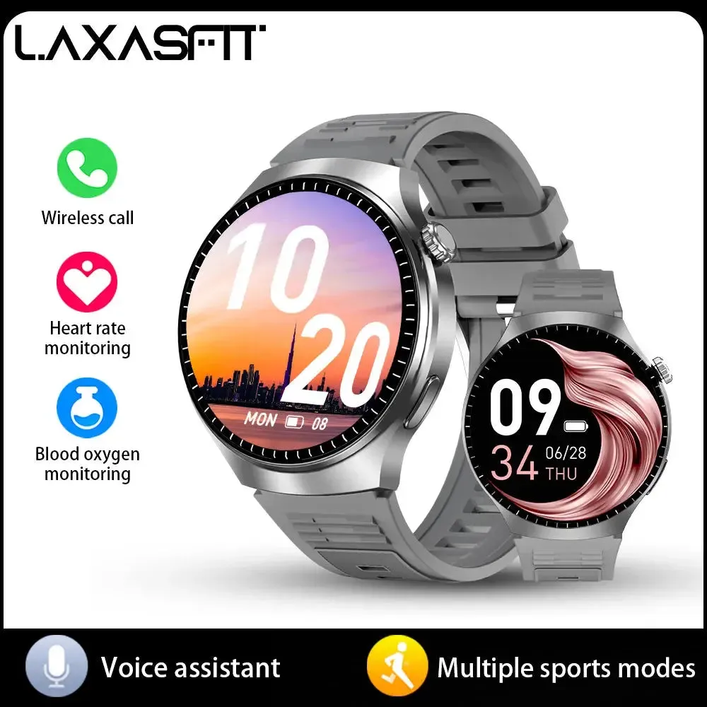 LAXASFIT Smart Watch 2024 Bluetooth Calling Heart Rate Monitor 1.52 inch HD Screen Sport Men's Watch for Android IOS GT4 PRO