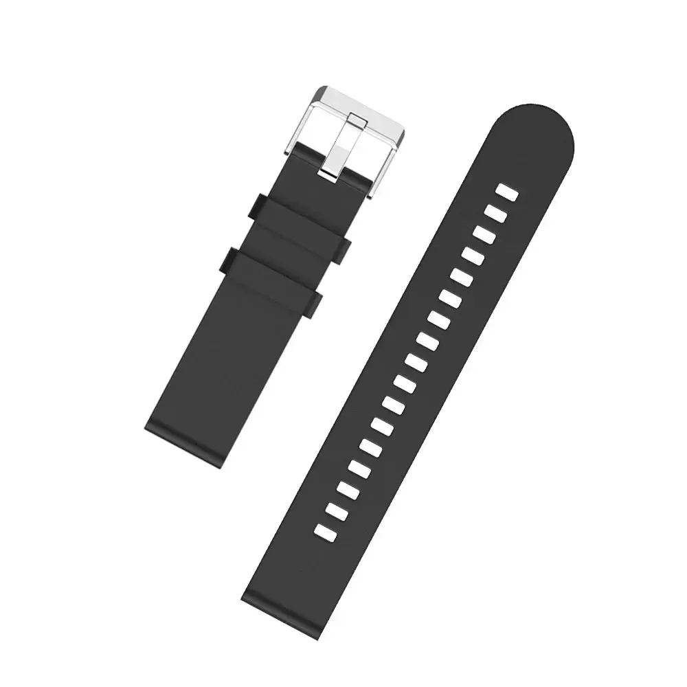 LAXASFIT Watch Band 22mm Hook and Loop Silicone Strap Soft Rubber Band for Huawei Samsung Xiaomi Amazfit Smartwatch