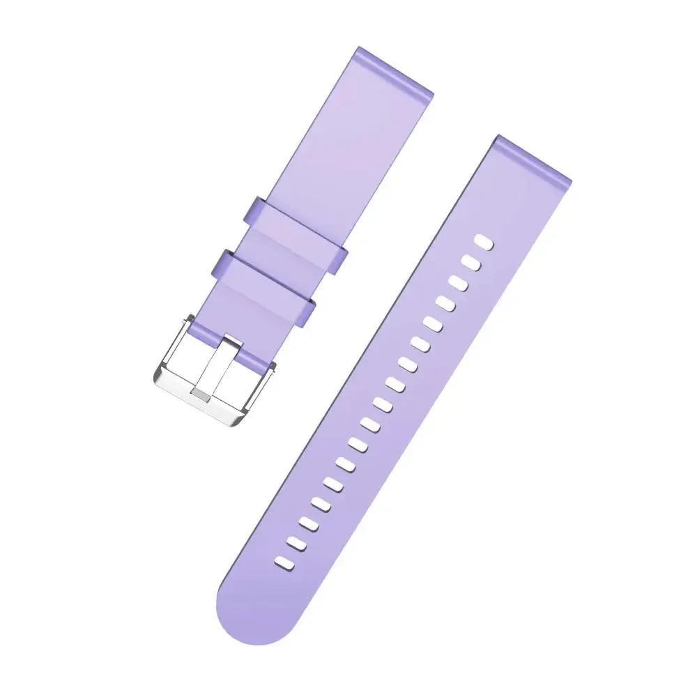 LAXASFIT Watch Band 22mm Hook and Loop Silicone Strap Soft Rubber Band for Huawei Samsung Xiaomi Amazfit Smartwatch