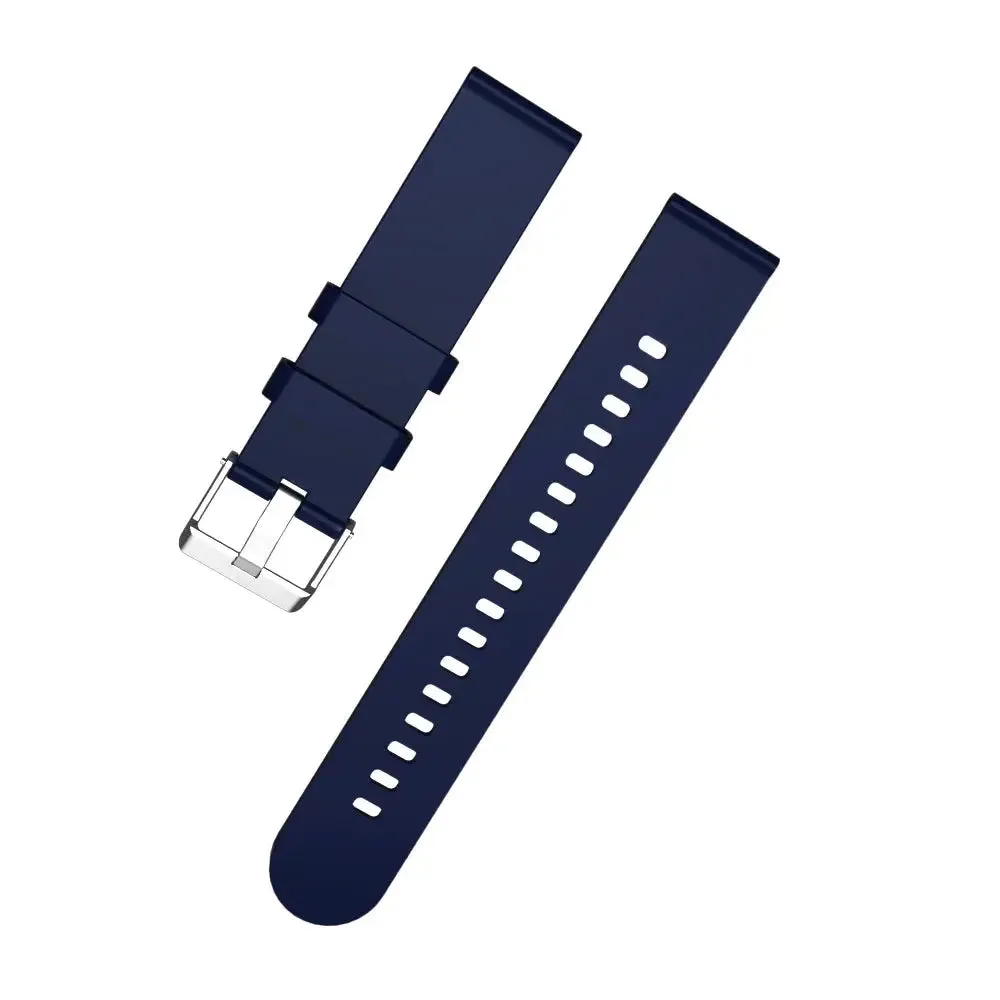 LAXASFIT Watch Band 22mm Hook and Loop Silicone Strap Soft Rubber Band for Huawei Samsung Xiaomi Amazfit Smartwatch