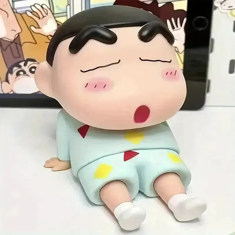 Lazy Shinchan Phone Stand Figurine