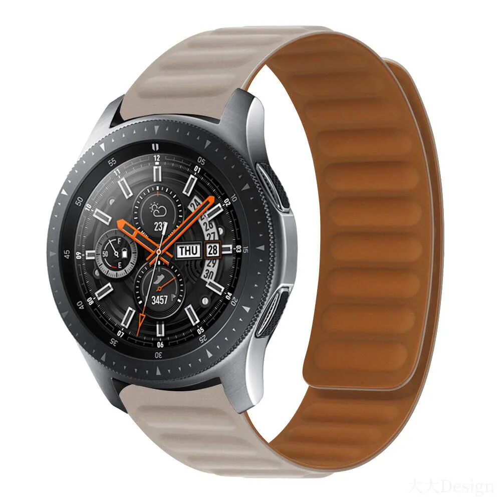 Leather Magnetic Loop Strap | Samsung Galaxy Watch 5 40mm 44mm/Galaxy Pro 5 45mm/Galaxy Watch 4 40mm 44mm | Khaki