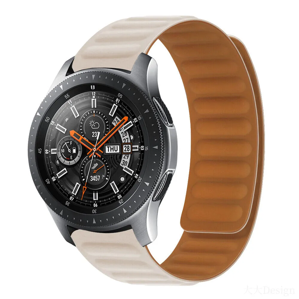 Leather Magnetic Loop Strap | Samsung Galaxy Watch 5 40mm 44mm/Galaxy Pro 5 45mm/Galaxy Watch 4 40mm 44mm | Starlight