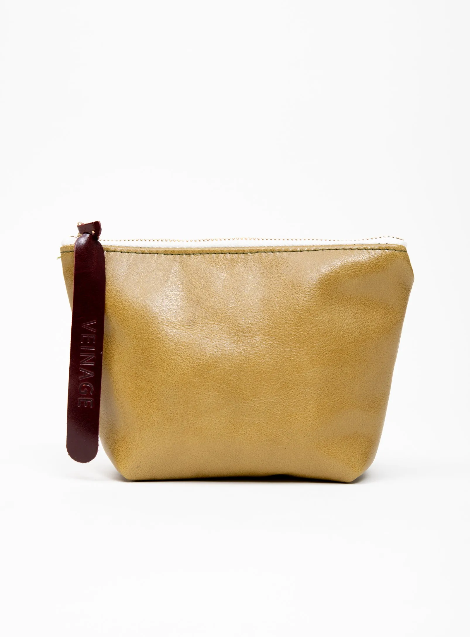 Leather pouch, cosmetic case, pencil case GARNIER model