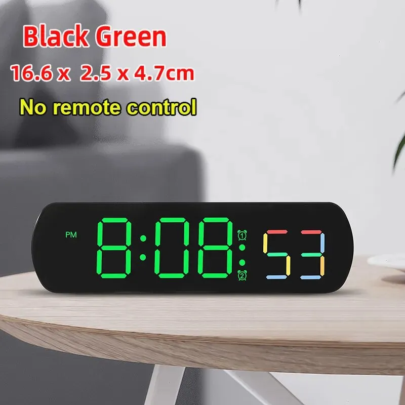 LED Digital Wall Clock Large Screen Temperature Date Day Display