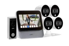 Lorex Smart Home Security Center with Four 1080p Outdoor Wi-Fi Cameras and HD Video Doorbell