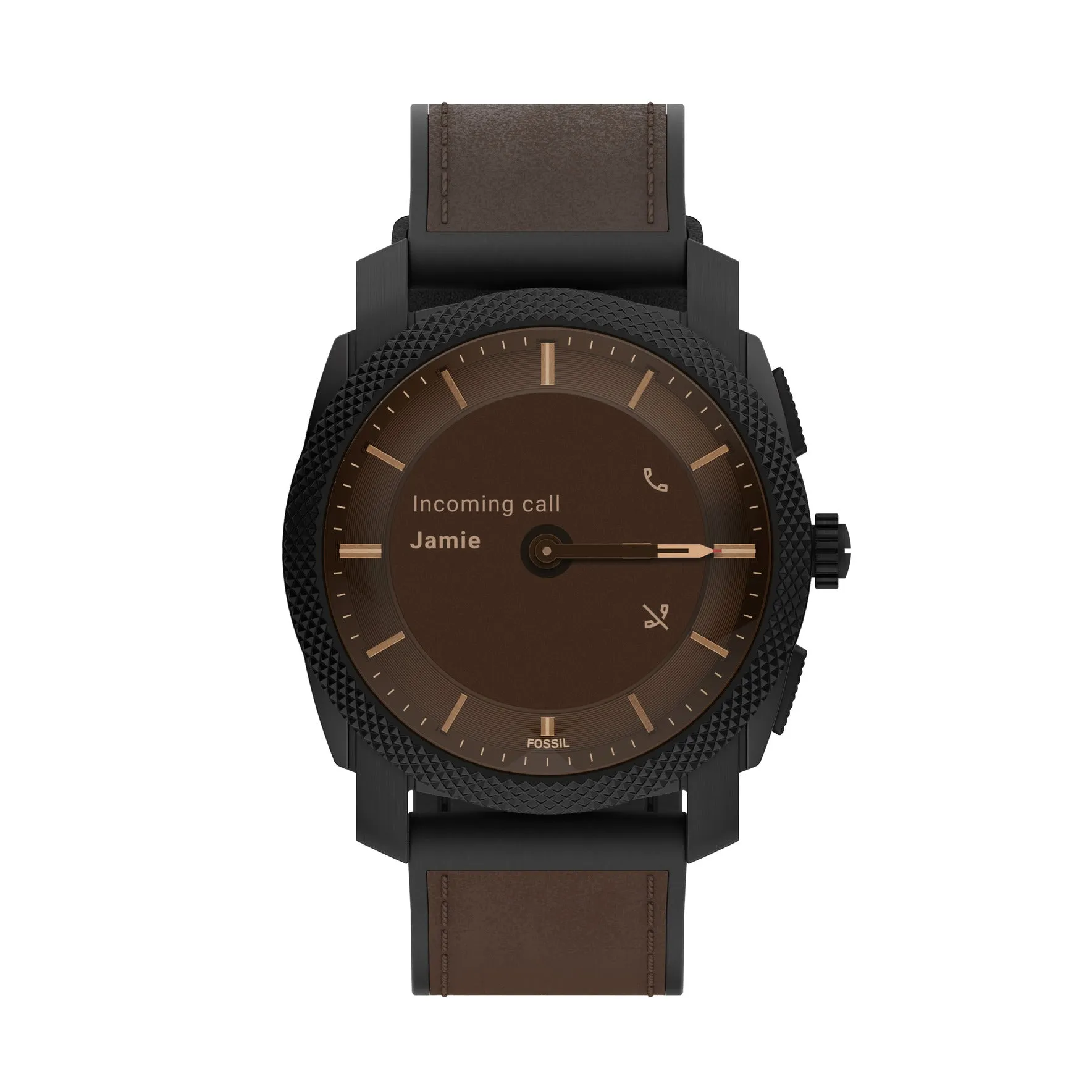 Machine Gen 6 Hybrid Smartwatch Dark Brown Leather