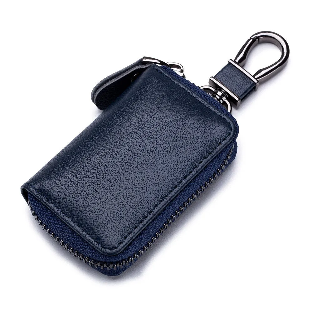 Men Genuine Leather Retro Mini Key Case Bag Large Capcity Fashion Car Keychain Wallet