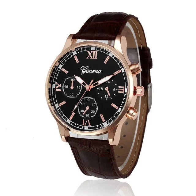 Mens Automatic Mechanical Tourbillon Business Leather Watches