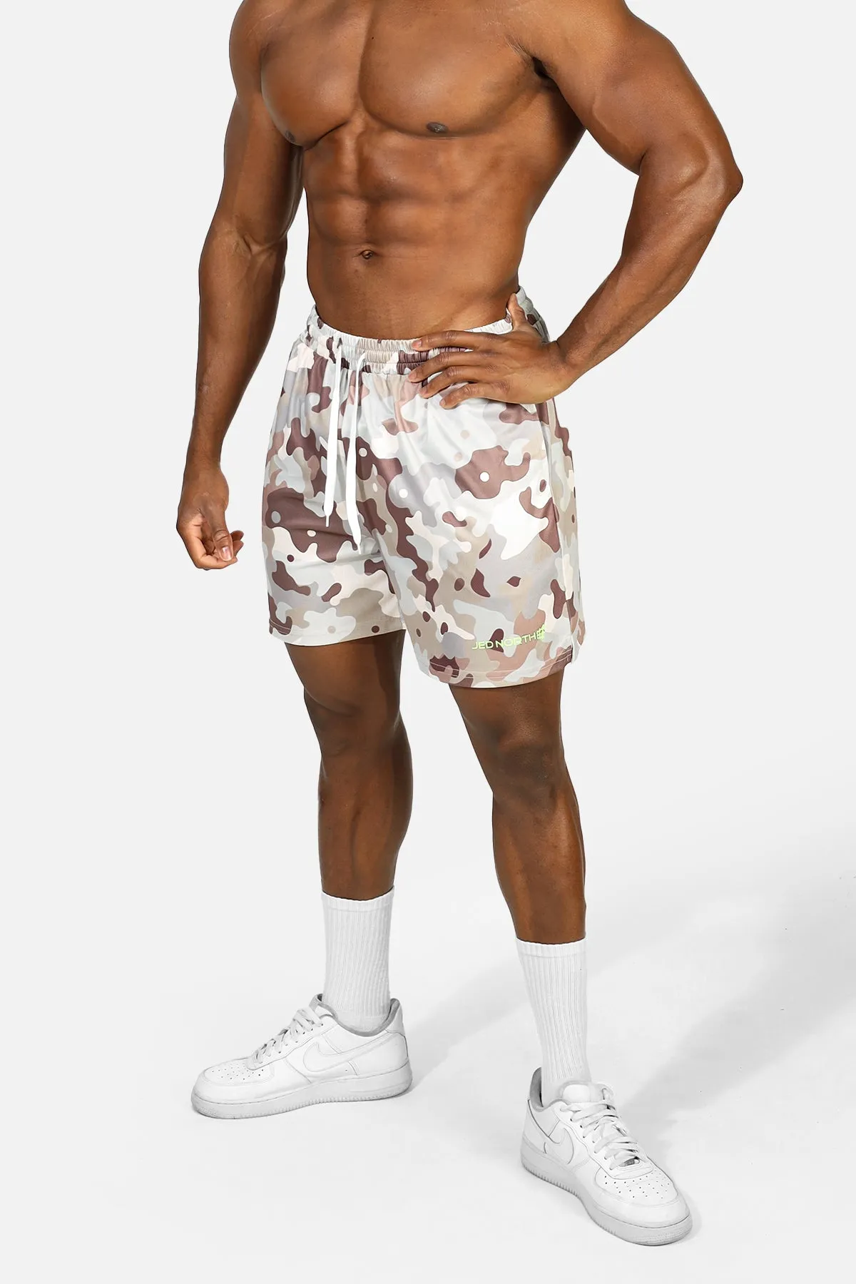 Men's Fast-Dry 5" Training Shorts - Khaki Camo