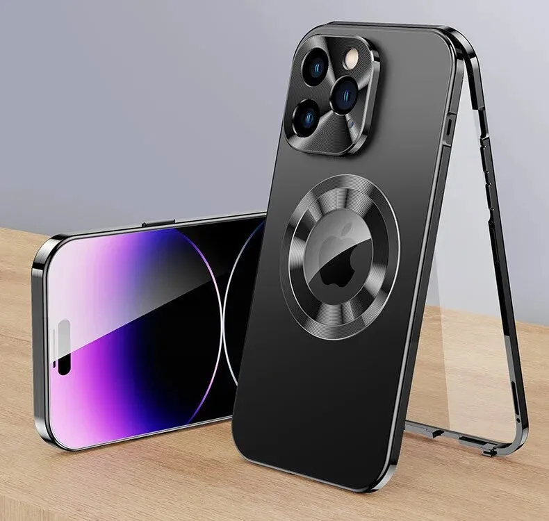 Metal Magnetic Alloy Stainless Steel Ultra Thin Phone Case For iPhone