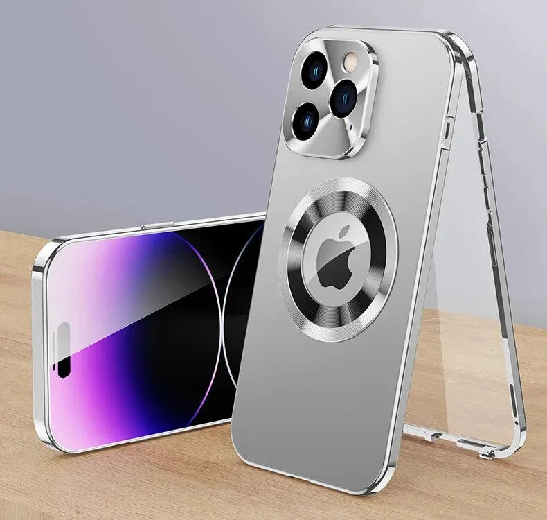 Metal Magnetic Alloy Stainless Steel Ultra Thin Phone Case For iPhone