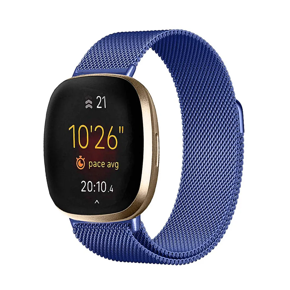 Metal Milanese Loop Bands | Fitbit Sense & Fitbit Versa 3 Smart Watch |Blue