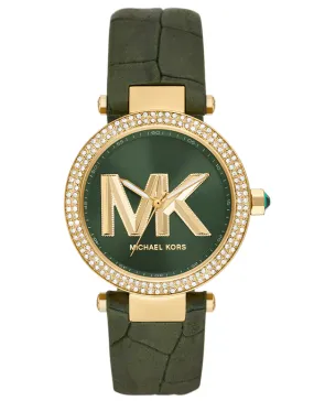 Michael Kors Parker Three-Hand Green Leather Watch - MK4724 - 787752