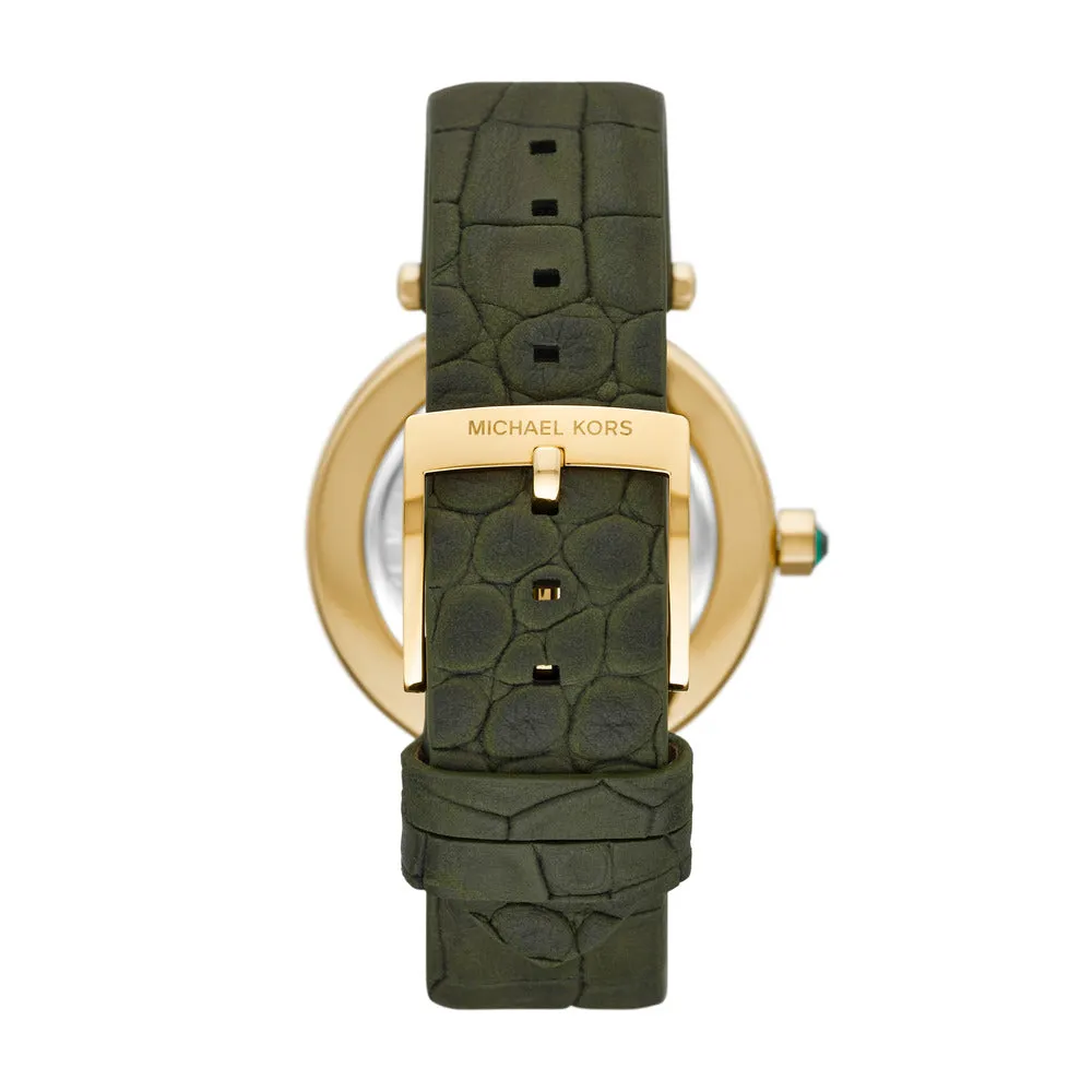 Michael Kors Parker Three-Hand Green Leather Watch - MK4724 - 787752