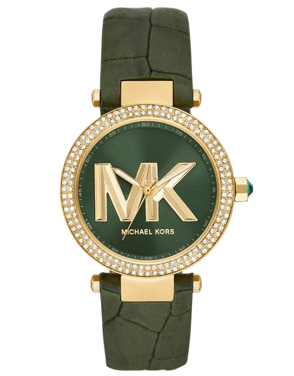 Michael Kors Parker Three-Hand Green Leather Watch - MK4724 - 787752