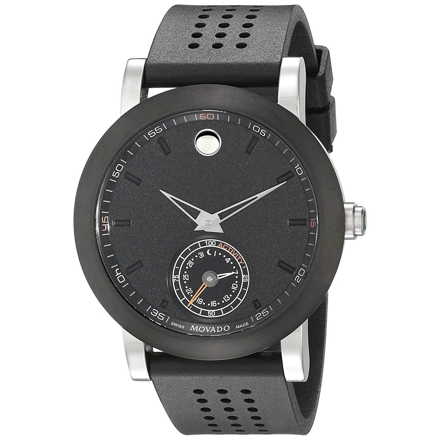 Movado Men's 0660003 Museum Sport Motion Smartwatch Black Rubber Watch