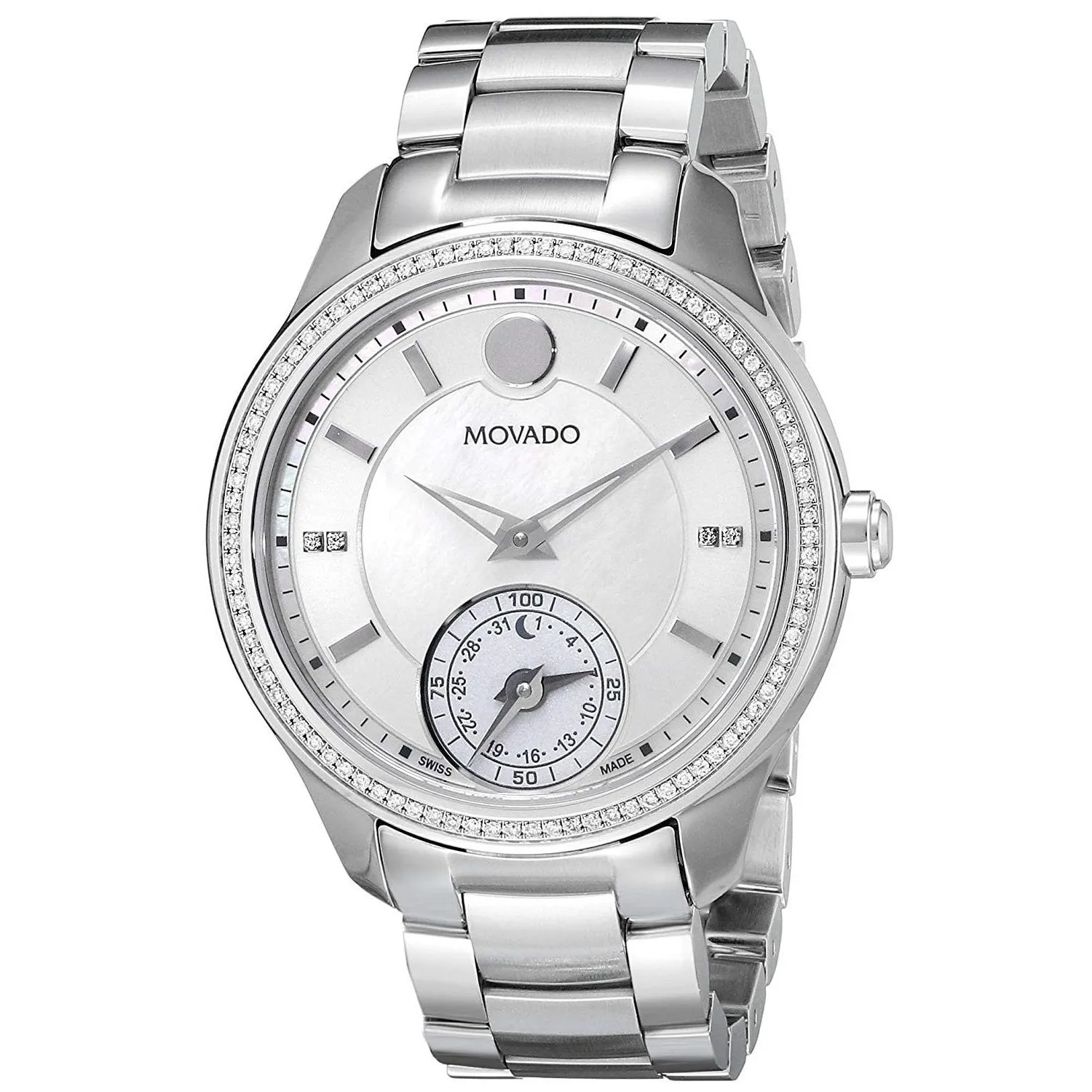 Movado Women's 0660006 Belina Motion Smartwatch Diamond Stainless Steel Watch