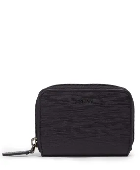 Nassau Zip Around Card Case - Black Embossed