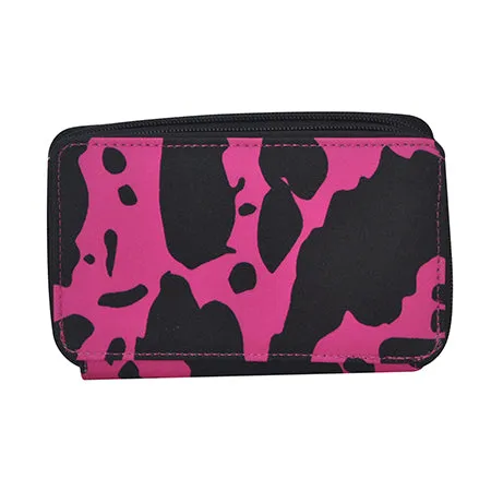 Neon Cow Hot Pink NGIL Canvas All in One Wallet