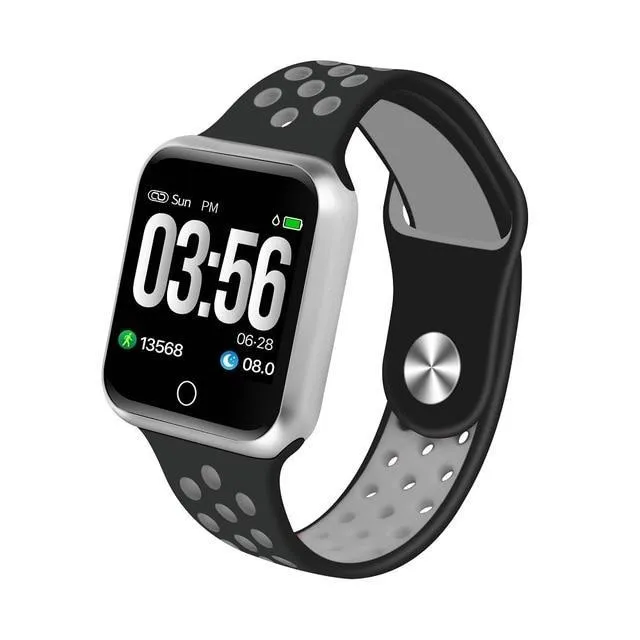 New IP67 Waterproof Sport Fitness Tracker Pedometer Heart Rate Blood Pressure Monitor Smartwatch For iPhone Android