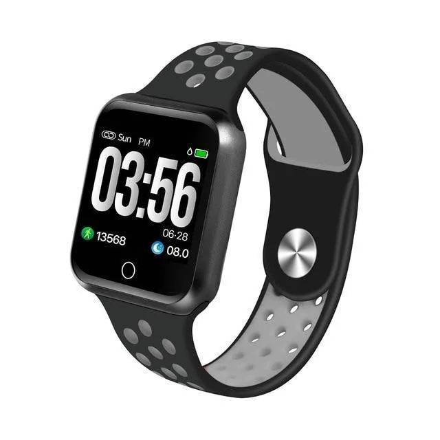 New IP67 Waterproof Sport Fitness Tracker Pedometer Heart Rate Blood Pressure Monitor Smartwatch For iPhone Android