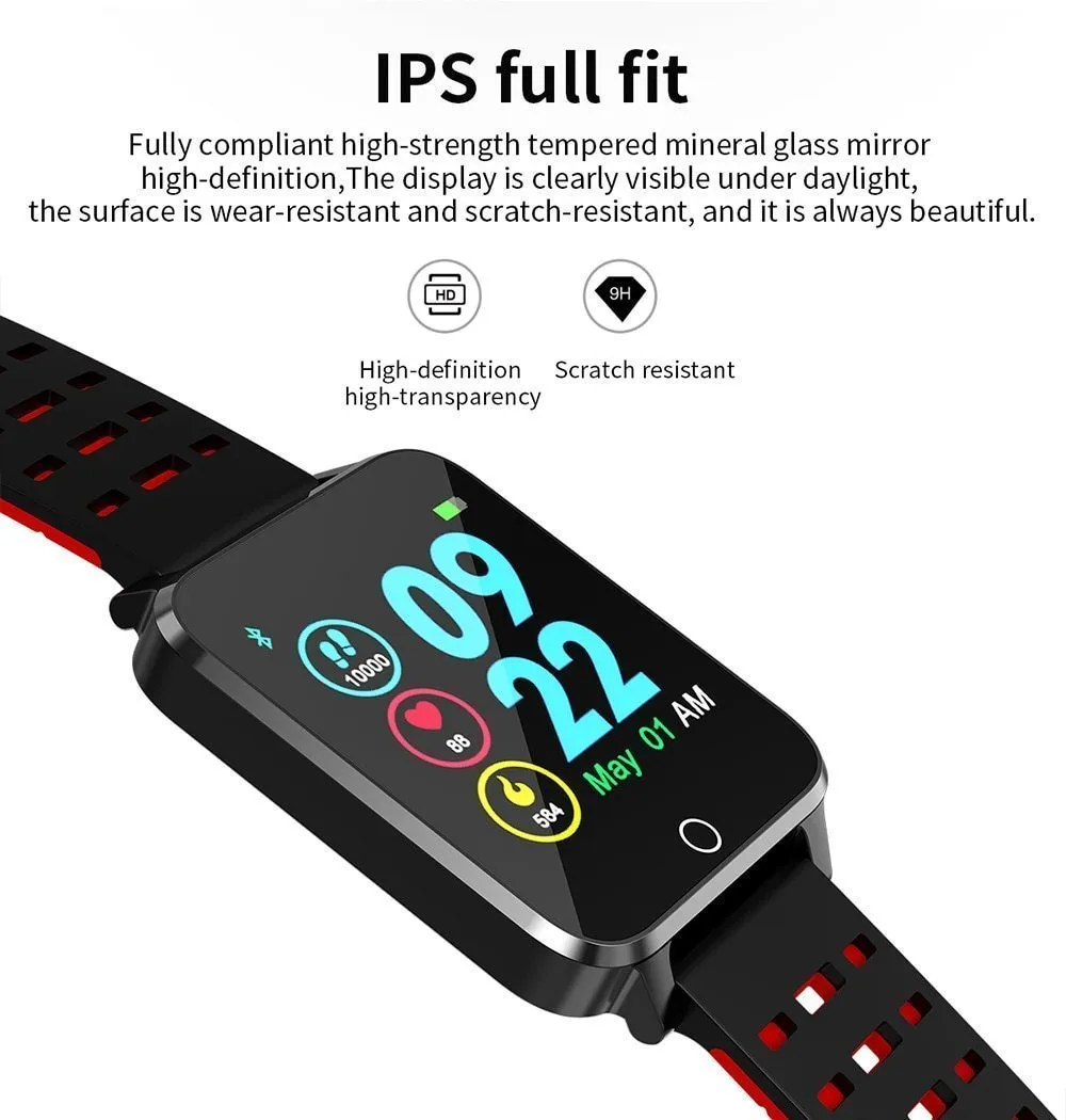 New IP68 Waterproof Android Smart Watch Bluetooth Wristband Heart Rate Pedometer Smartwatch For iPhone Android