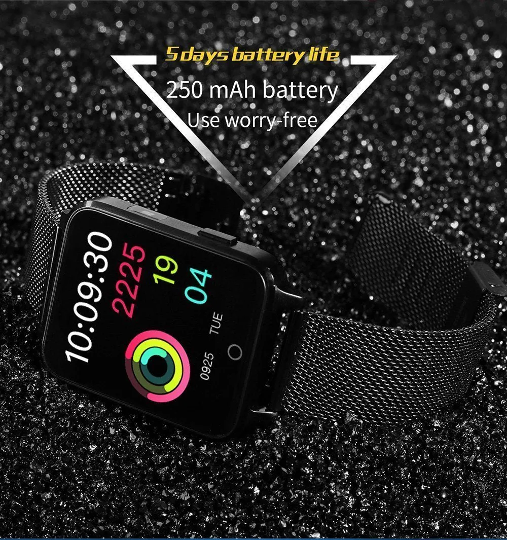 New IP68 Waterproof Android Smart Watch Bluetooth Wristband Heart Rate Pedometer Smartwatch For iPhone Android