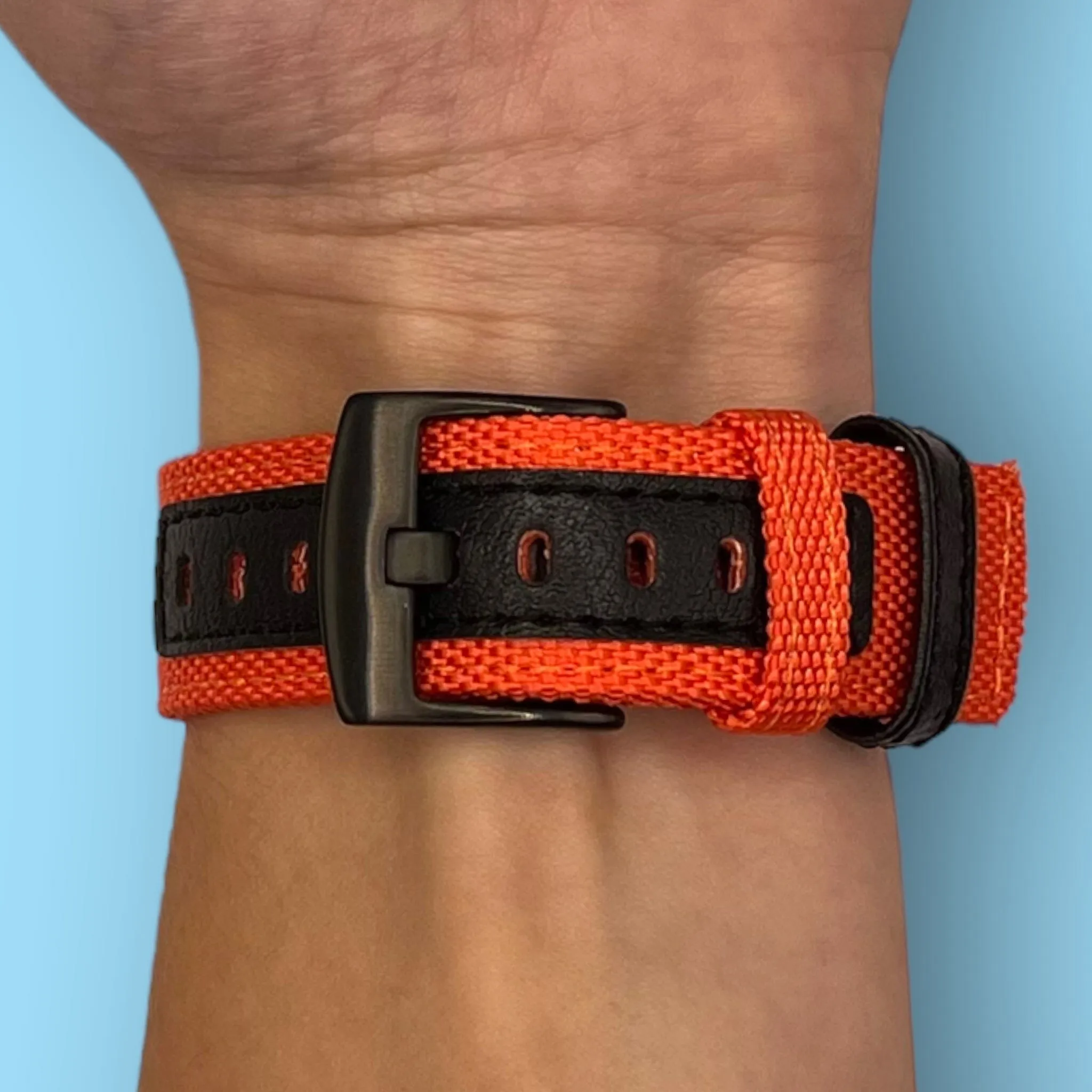 Nylon and Leather Watch Straps Compatible with Xiaomi Mi Watch Smartwatch