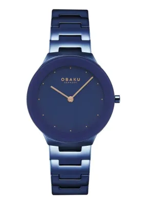 OBAKU SPEJL LILLE-BLUE BRACELET BLUE DIAL V290LXLLSL