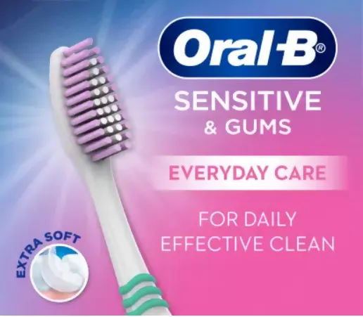 Oral-B SENSITIVE & Gums Everyday Care Toothbrushes - (PACK OF 6) with Extra Soft Bristles