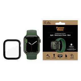 PanzerGlass Apple Watch 9/8/7 (41mm) Full Body Protection Cover   Indbygget Skærmbeskyttelse m. Anti-Bacterial - Sort