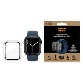 PanzerGlass Apple Watch 9/8/7 (45mm) Full Body Protection Cover   Indbygget Skærmbeskyttelse m. Anti-Bacterial - Gennemsigtig