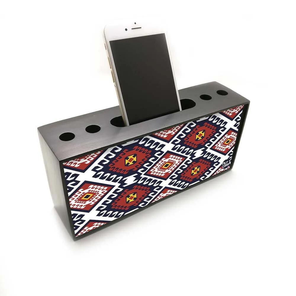 Pen Mobile Stand Holder Desk Organizer - Diamond Pattern