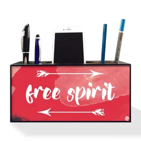 Pen Mobile Stand Holder Desk Organizer - Free Spirit Pink