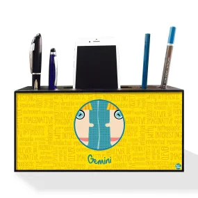 Pen Mobile Stand Holder Desk Organizer - Gemini Yellow