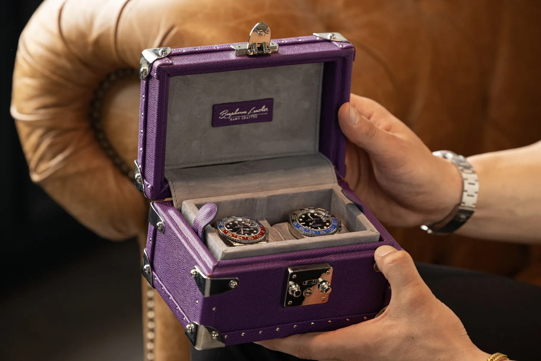 Petra - Saffiano Purple For 2 Watches