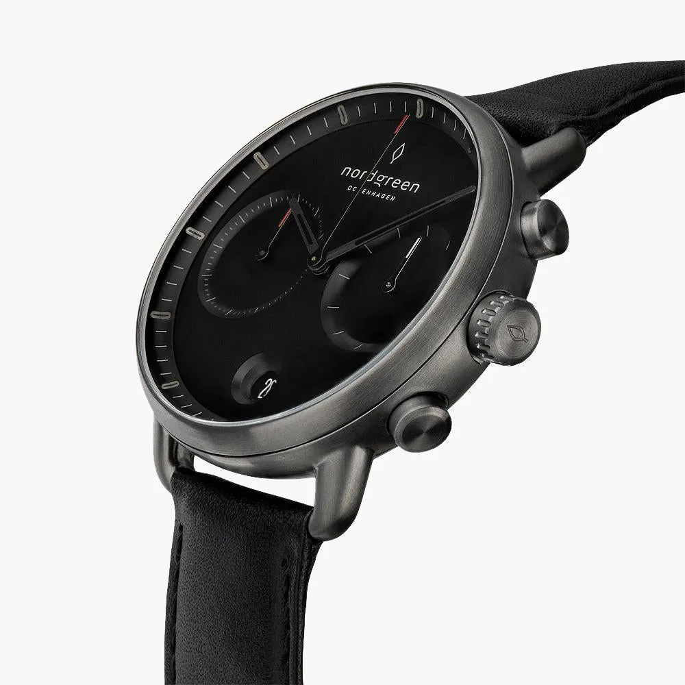 Pioneer | Black Dial - Black Leather