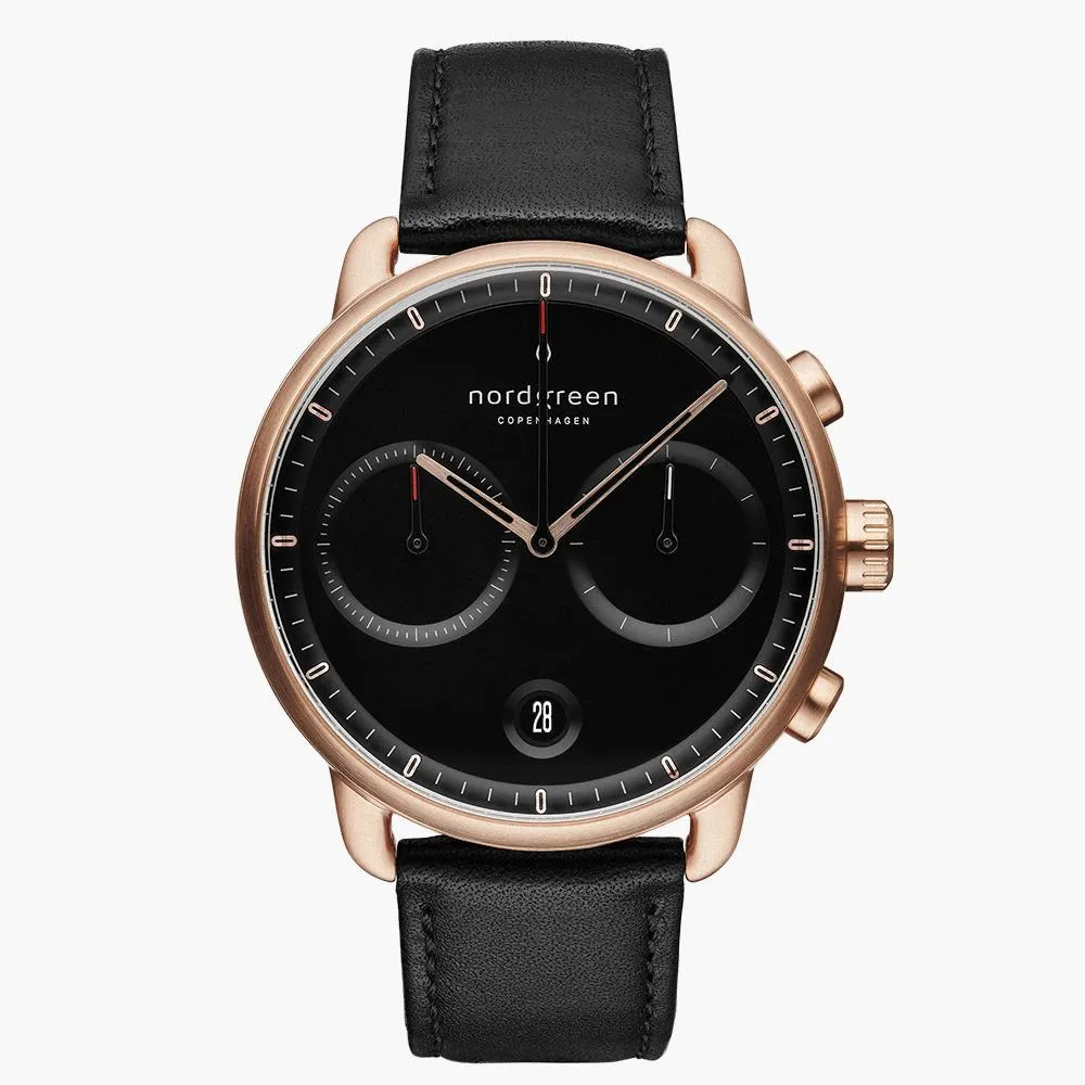 Pioneer | Black Dial - Black Leather