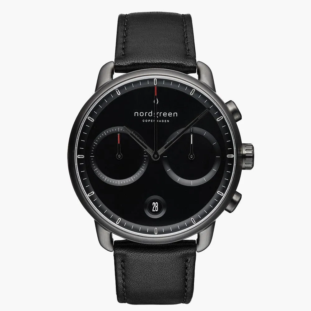 Pioneer | Black Dial - Black Leather