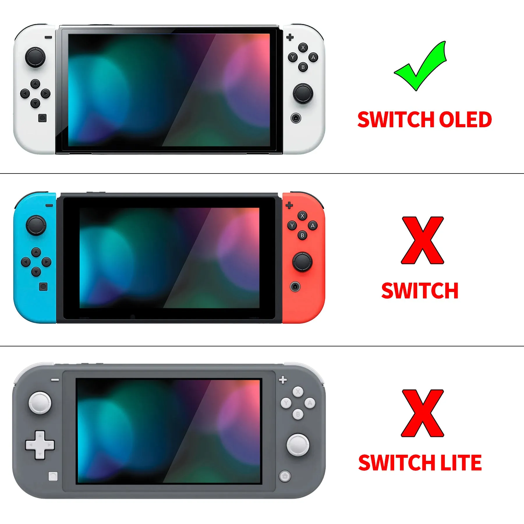 PlayVital ZealProtect Soft Protective Case for Nintendo Switch OLED, Flexible Protector Joycon Grip Cover for Nintendo Switch OLED with Thumb Grip Caps & ABXY Direction Button Caps - Slate Gray - XSOYM5010