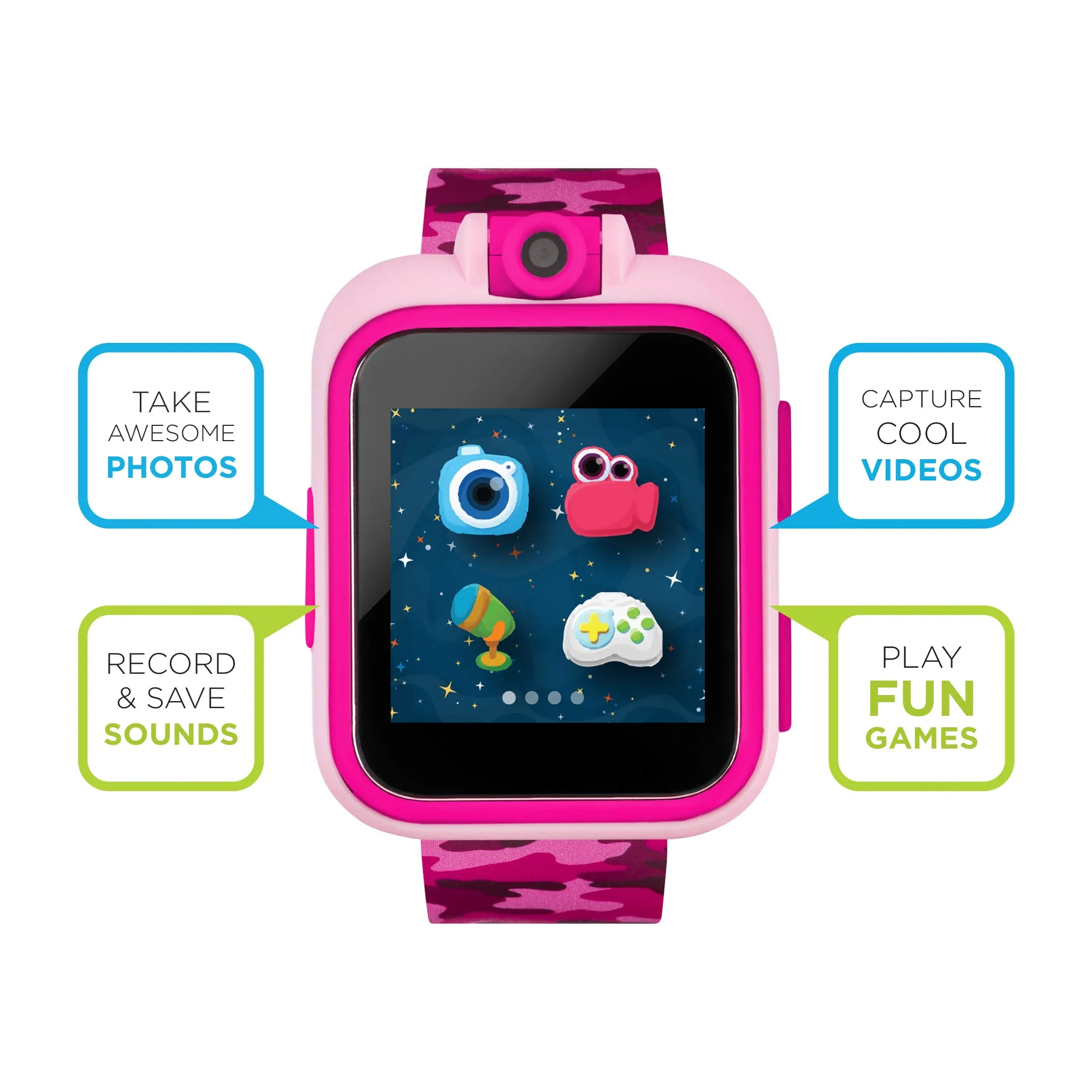 PlayZoom Smartwatch for Kids: Pink Camo