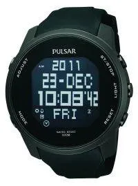 Pulsar Mens Black Digital Sport Watch