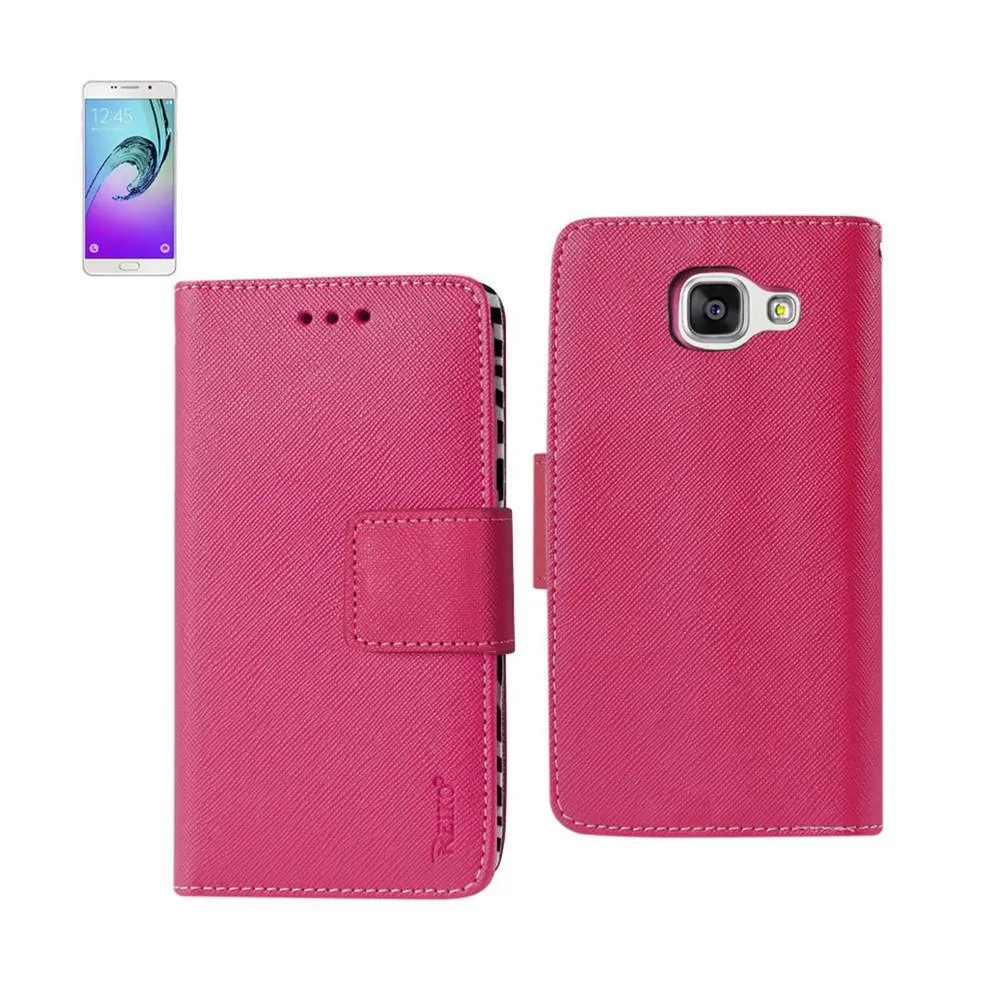 Reiko SAMSUNG GALAXY A7(2016) 3 In 1 Animal Zebra Print Wallet Case HOT PINK