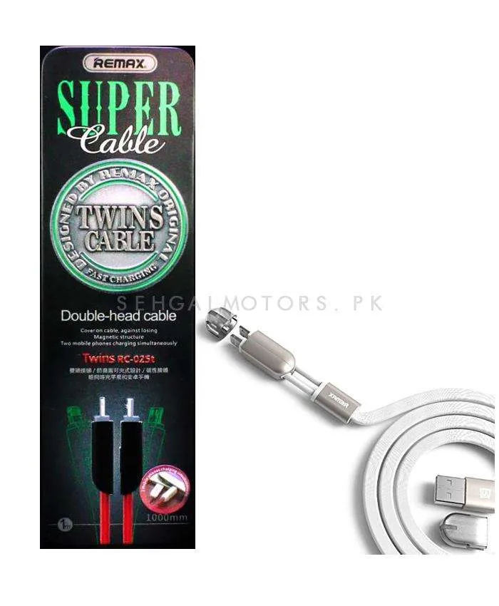 Remax Super Twins Charging Cables Multi - RC-025T - Quick Charging Data Cables | Charging Cable | Mobile Cable | Charger Cable | Data Cable